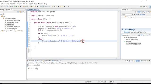 Java if else statement смотреть онлайн
