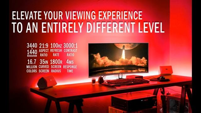 Deco Gear 35 Curved Ultrawide E LED Gaming Monitor, 219 Aspect Ratio, Immersive 3440x1440 Resolutio смотреть онлайн