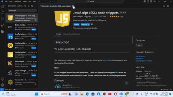 VS Code JavaScript Setup - How to Install JavaScript in Visual Studio Code 2023