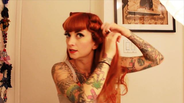 How to get vintage pinup curls with long hair or extensions! by CHERRY DOLLFACE смотреть онлайн