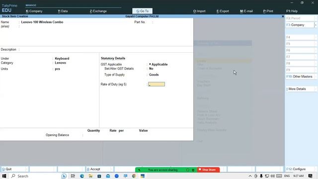 How to create Company Product List in Tally Prime | GIT Education смотреть онлайн
