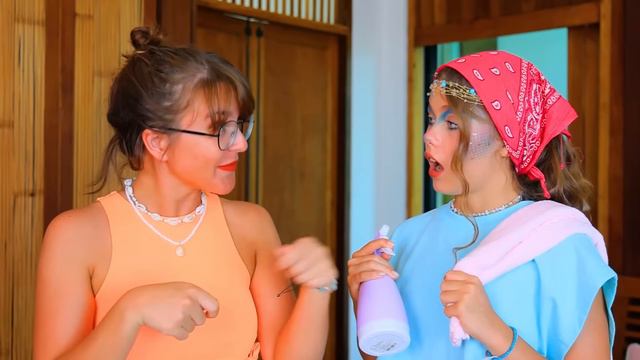 Розовая Vs голубая Vs желтая русалка! Цветной челлендж 24 часа!