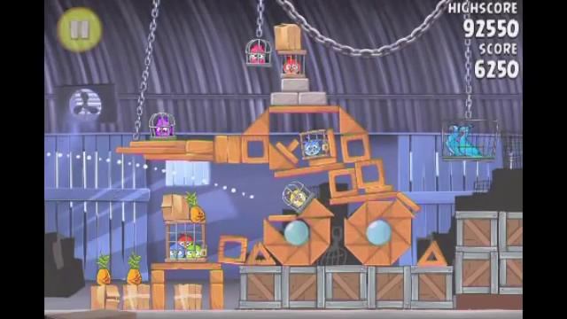 Angry Birds Rio Smugglers' Den 2-15 3-Star Walkthrough смотреть онлайн