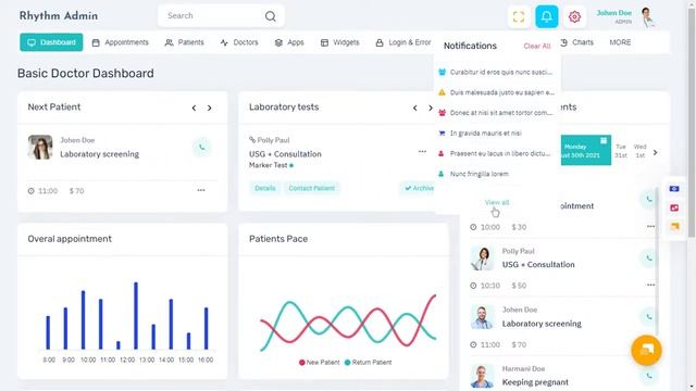 Medical Dashboard Bootstrap 5 Admin Template with LTR Light Theme смотреть онлайн