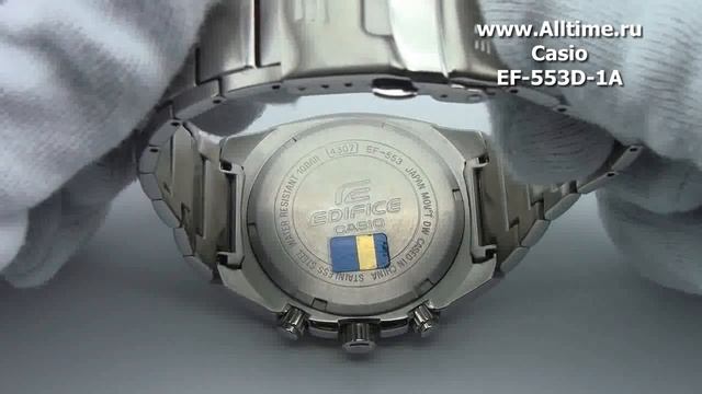 Мужские японские наручные часы Casio Edifice EF-553D-1A смотреть онлайн