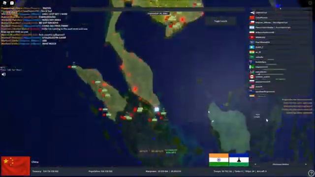 NUCLEAR WAR! - FREE FOR ALL (China, US, Russia...) | Roblox Rise of Nations смотреть онлайн