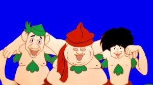 видео на синем фоне - футаж . разбойники )) м ф брементские музыканты