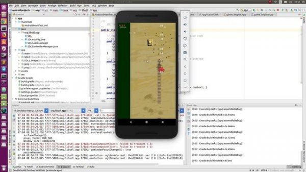 SDL2 game with Android Studio on Ubuntu linux
