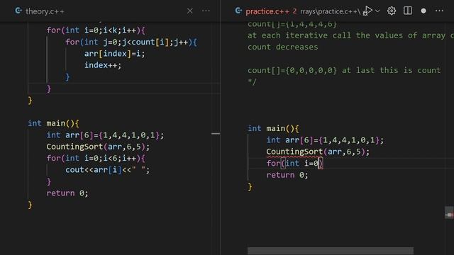 COUNTING SORT ALGORITHM USING C++ смотреть онлайн
