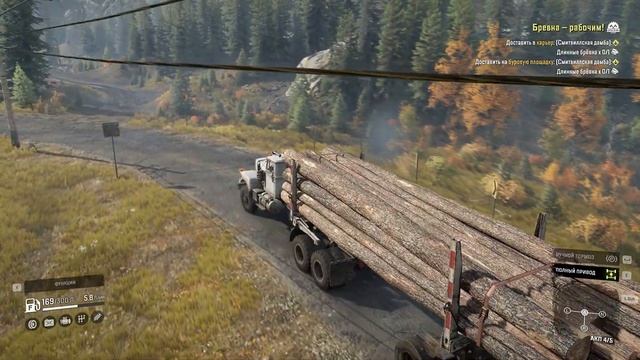 Snowrunner ➤ Мичиган ➤ Бревна рабочим | Прохождение #14 смотреть онлайн