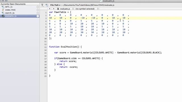 Programming A Chess Engine In Pure Javascript Part 43 - Search Implementation #3 - Evaluation (1) смотреть онлайн