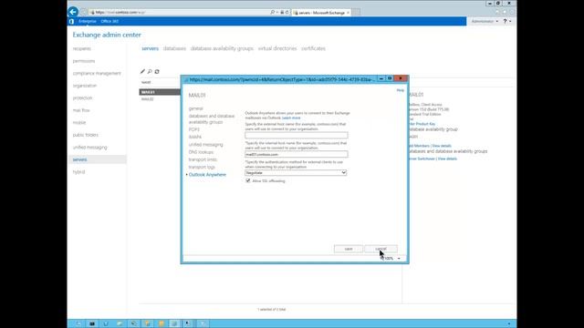 Exchange Server 2013 Configruation Part 6: Outlook Anywhere, AutoDiscover, Virtual Directory смотреть онлайн