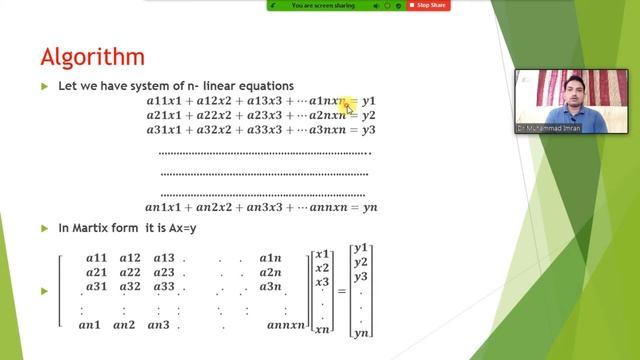 Gauss Elimination Method using C++ Program| Part 1|Algorithm|Online Class|Dr Muhammad Imran смотреть онлайн