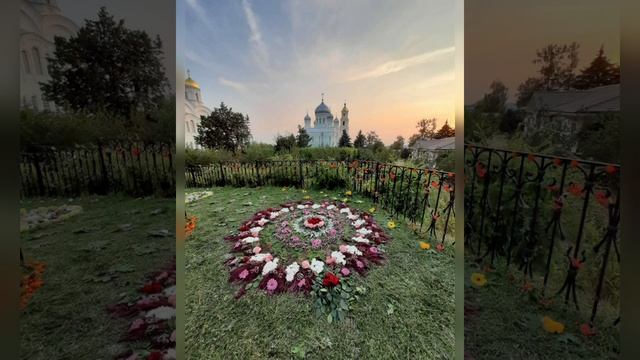 Успение Пресвятой Богородицы, канавка Царицы Небесной в Дивеево, светящиеся кресты и купола смотреть онлайн