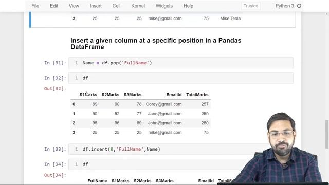 How to Insert New columns in Pandas Data Frame | In Hindi | смотреть онлайн