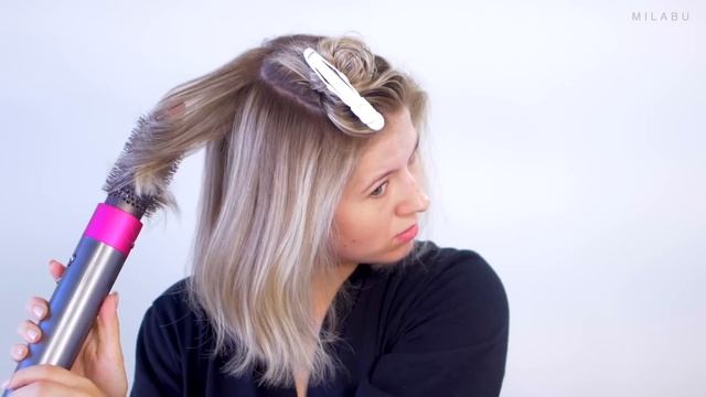 DYSON AIRWRAP Shaping Vs Smoothing Brush On Short Hair