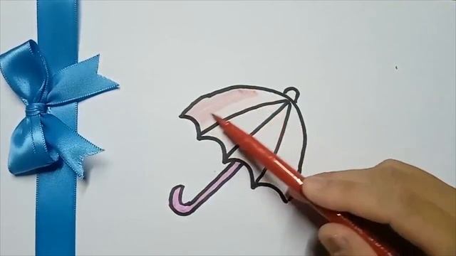 Drawing an umbrella for children / bolalar uchun soyabon chizish / Рисование Зонтик для детей смотреть онлайн