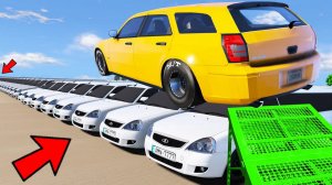 МОЖНО ЛИ ПЕРЕПРЫГНУТЬ 100+ ОГРОМНЫХ ЛИМУЗИНОВ ПРИОРА В ГТА 5! ЭКСПЕРИМЕНТЫ GTA 5 ONLINE!