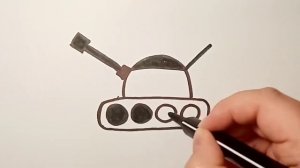 Как нарисовать танк просто и быстро. Рисунок для детей танк