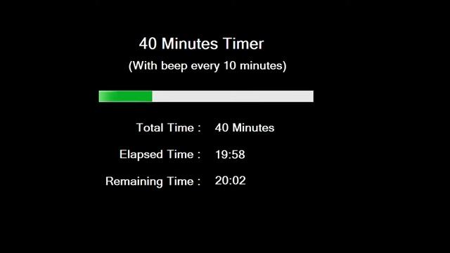 40 Minute timer with beep every 10 minute interval смотреть онлайн
