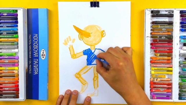 Как нарисовать БУРАТИНО поэтапно для детей смотреть онлайн