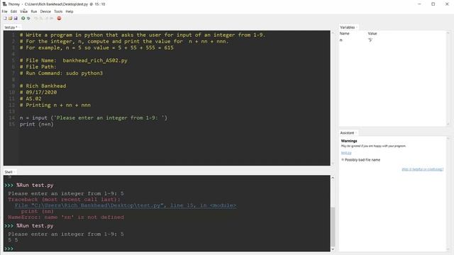 Beginning Python Coding Example 01 смотреть онлайн