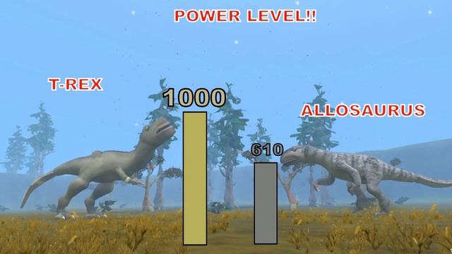T-Rex and Dinosaurs Power Level Comparison | T-Rex Rampage [S1] | SPORE смотреть онлайн