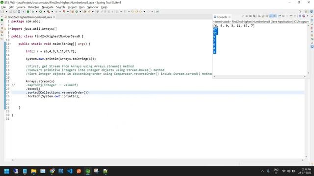 Java 8 – Find Second Largest number in an Arrays or List or Stream ? смотреть онлайн