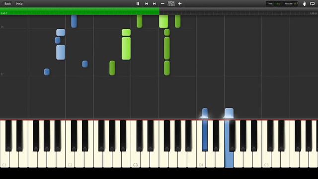 Undertale - Ruins - Synthesia - Piano - Tutorial - Easy смотреть онлайн