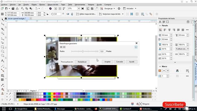 Como Aplicar Desenfoque Gaussiano a una Imagen en Corel Draw смотреть онлайн