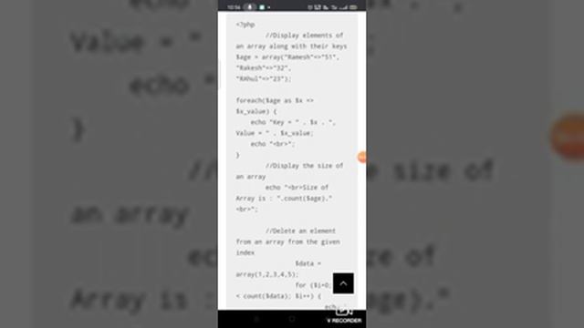 XII SCI Information Topic: PHP Program to display array elements and size and delete elements смотреть онлайн