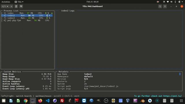 PM2 Dasar - Monitoring terminal dan web base - Part 2 смотреть онлайн