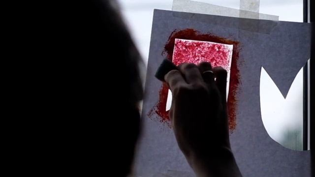9 мая. Рисунок на окне. Трафарет. Гуашь. Рисуем красками на окне. смотреть онлайн