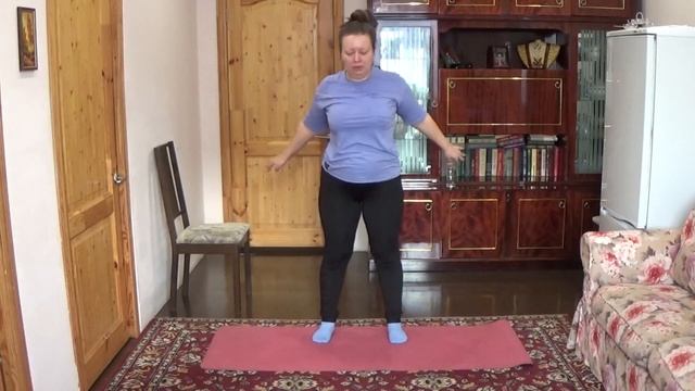 №14. Самая простая зарядка для новичков. Мой вес 93 кг. Легкая гимнастика для толстых.