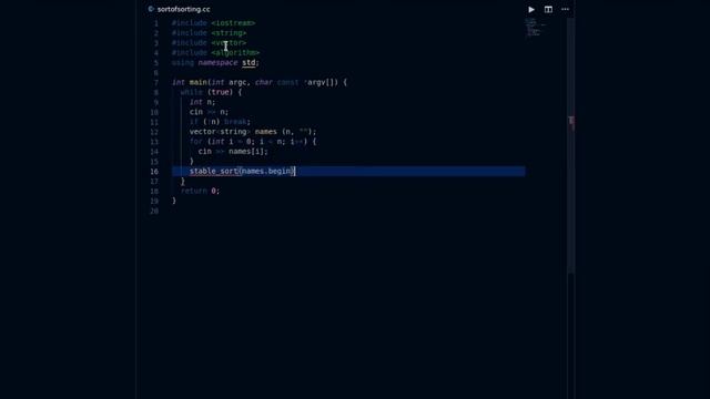 Sort of Sorting (Kattis) - C++ Solution смотреть онлайн