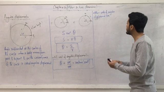Angular displacement || radian and degrees || motion in two dimensions || circular motion смотреть онлайн