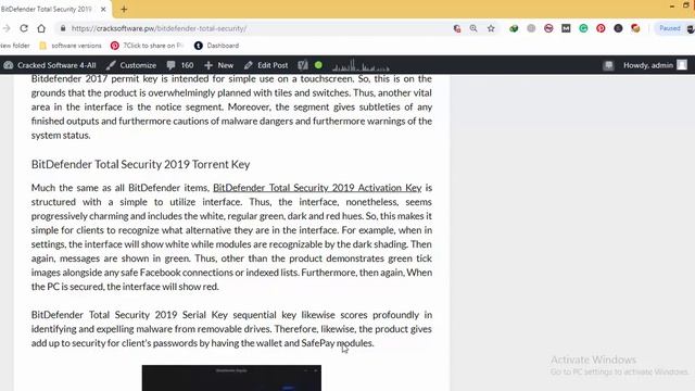 BitDefender Total Security 2019 23.0.16.72 Serial Key + Crack смотреть онлайн