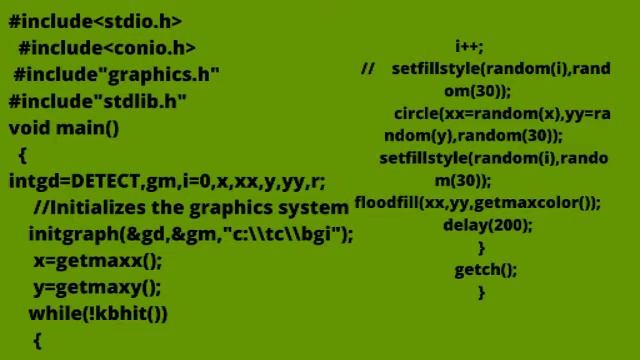Program to make screen saver in that display diff. size circles filled with colors at random places смотреть онлайн