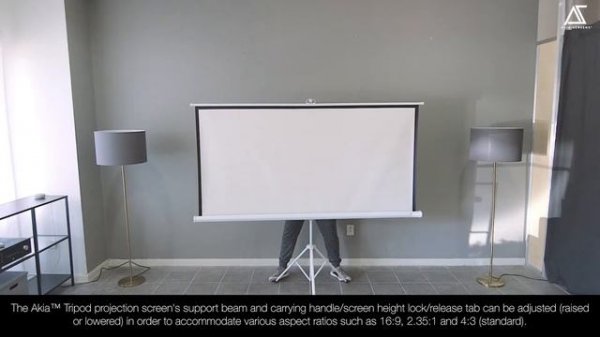AKIA Screens® Tripod Portable Projector Screen Product Video