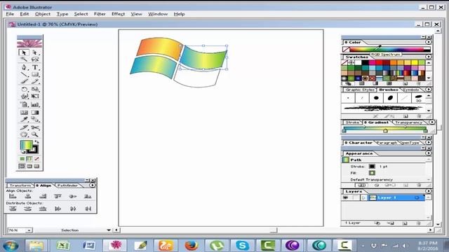 Microsoft Windows XP Logo illustrator Bangla tutorial смотреть онлайн