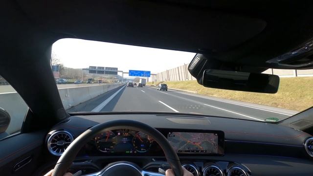 Mercedes CLA 250e (Hybrid) C118 ? - No Limit Autobahn Germany - 4K POV Drive #cla250e