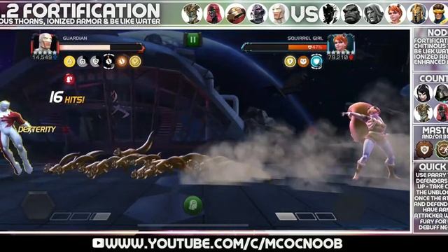 MCOC Act 8.1.2 - Fortification, Chitinous Thorns, Ionized Armor & Be Like Water - Shehulk смотреть онлайн
