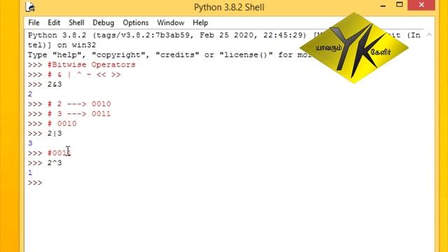 Bitwise operators in Python || Learn Python || Online Learning || Tamil Tutorials смотреть онлайн