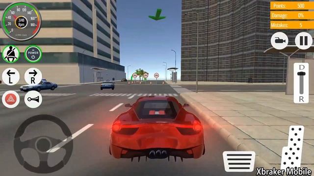 Car Driving Simulator 2019: BAD DRIVER Driving Red Ferrari Car - Android GamePlay HD смотреть онлайн