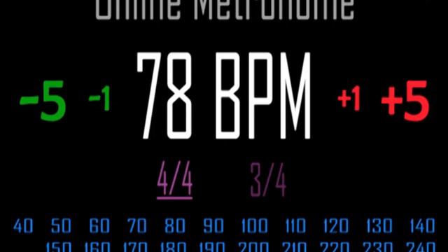 Metronomo Online - Online Metronome - 78 BPM 4/4 смотреть онлайн