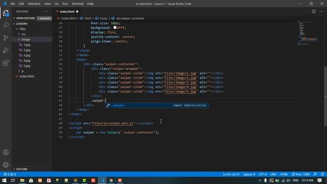 Swiper Js Image Slider part 1 смотреть онлайн