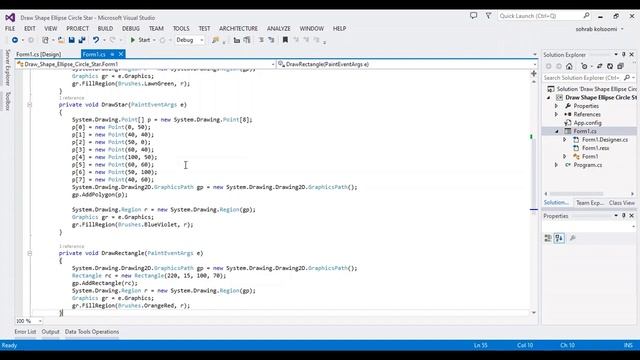 How to Draw Shapes in WinForms | C# Ellipse Circle Star смотреть онлайн