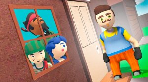 ПРИВЕТ СОСЕД ИЩЕТ НАС! УКРЫЛИСЬ В ОПАСНОМ ДОМЕ! УГАРНЫЕ ПЛАСТИЛИНОВЫЕ ПРЯТКИ В HUMAN FALL FLAT