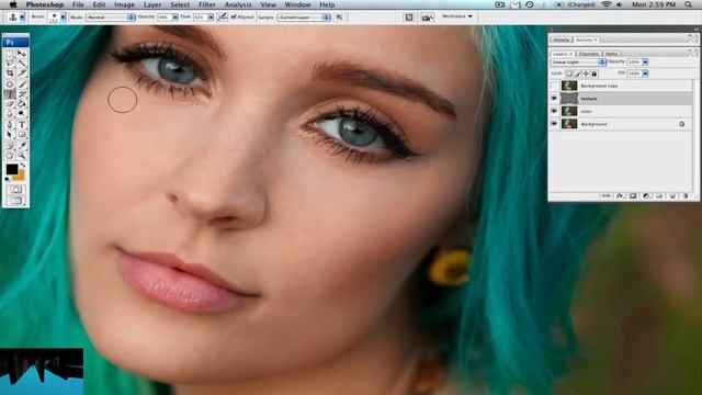 Photoshop CS2 Tutorials- Skin Retouching Photoshop Tutorial смотреть онлайн