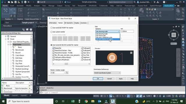 Create new point styles in civil 3d using AutoCAD blocks and custom marker styles смотреть онлайн